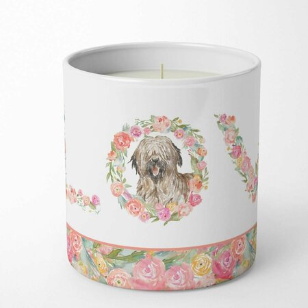 CAROLINES TREASURES 3.75 x 3.25 in. Unisex Briard No.7 Love 10 oz Decorative Soy Candle WDK4351CDL